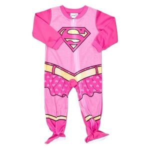 Super Girl Pink Super Hero Onesie